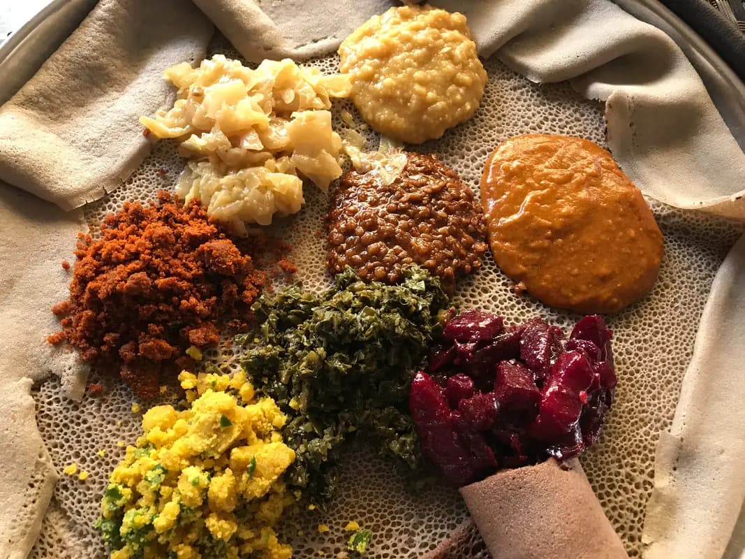 Habesha vegan food platter