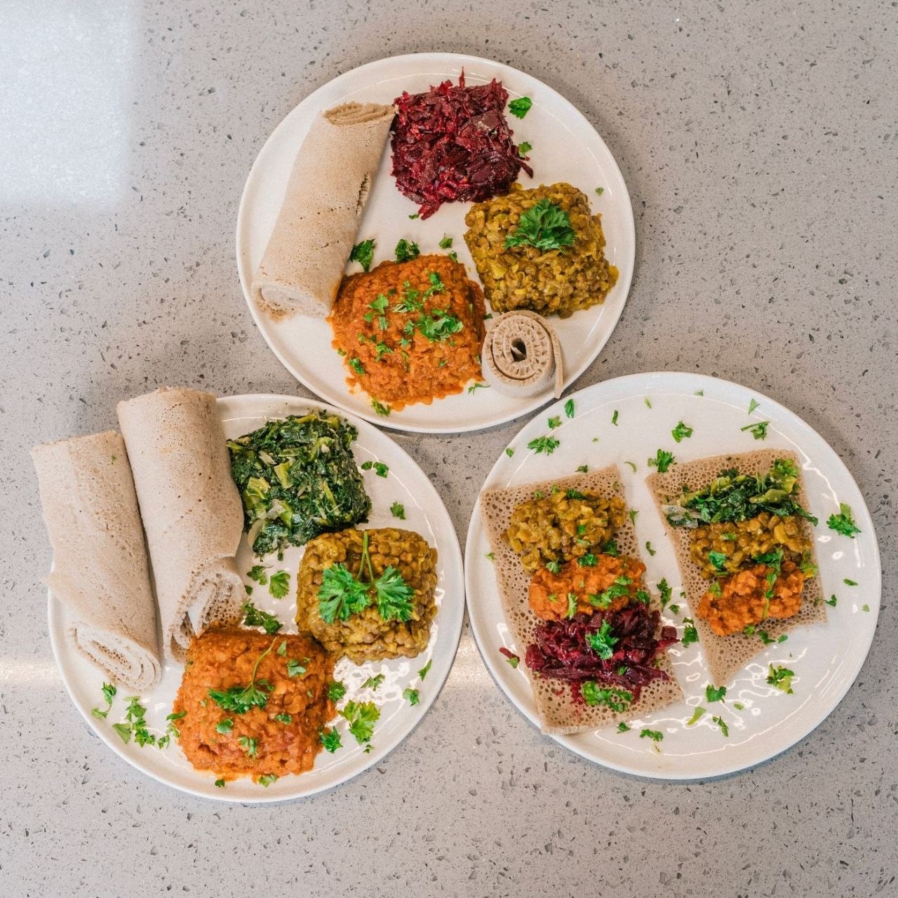 Traditional Habesha plates